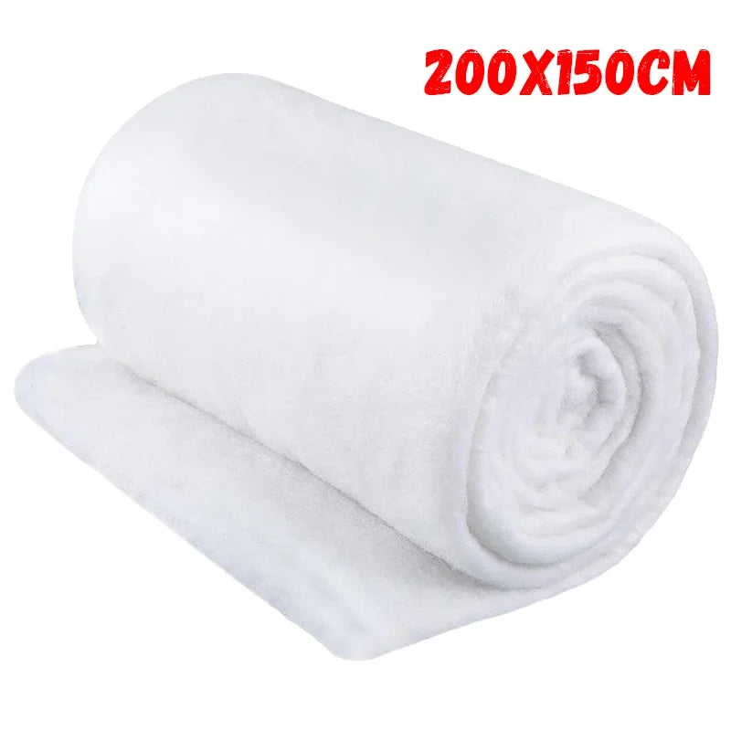 Artificial Snow Carpet Christmas Snow Roll Xmas Tree Base Cover Village Holiday Winter Decor Fake Snows Blanket Soft Cotton Prop