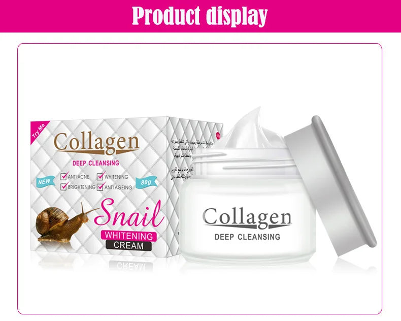 Snail Collagen Face Cream Moisturizing Face skincare Creams Anti Wrinkle Firming Brightening Hydrating Facial Cream Skin Care