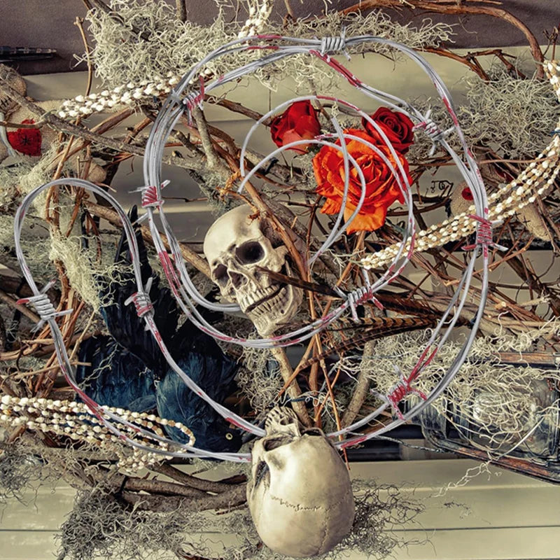 Fake Barbed Wire Halloween Fence Decor