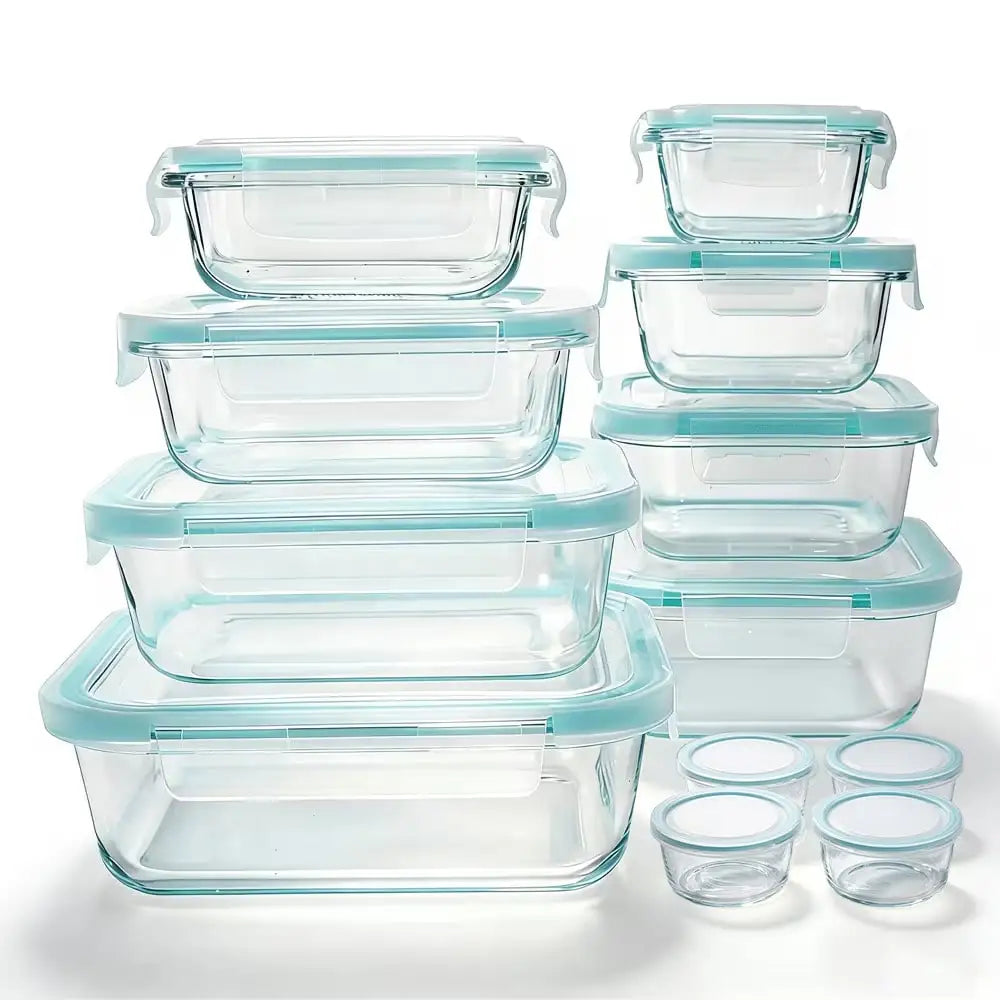 Glass Food Storage Containers, 24-Piece Set