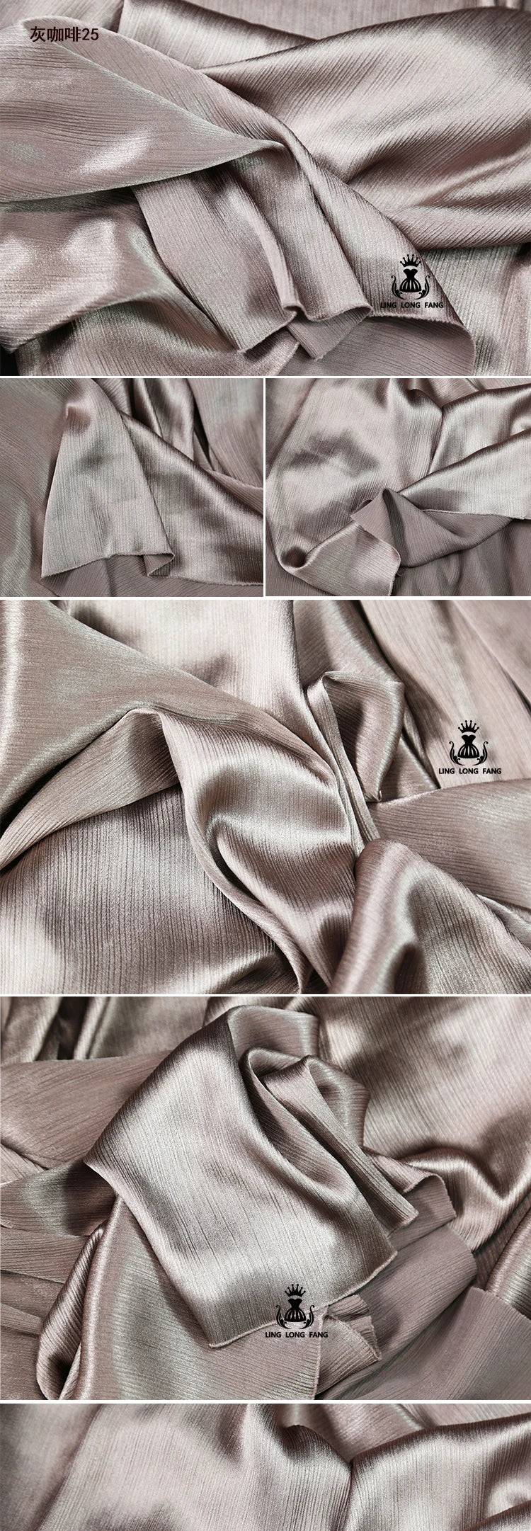 High End Glossy Texture Satin Fabric Smooth Imitation Acetate Silk Fabric Cheongsam Dress Designer Fabric Sewing Accessories