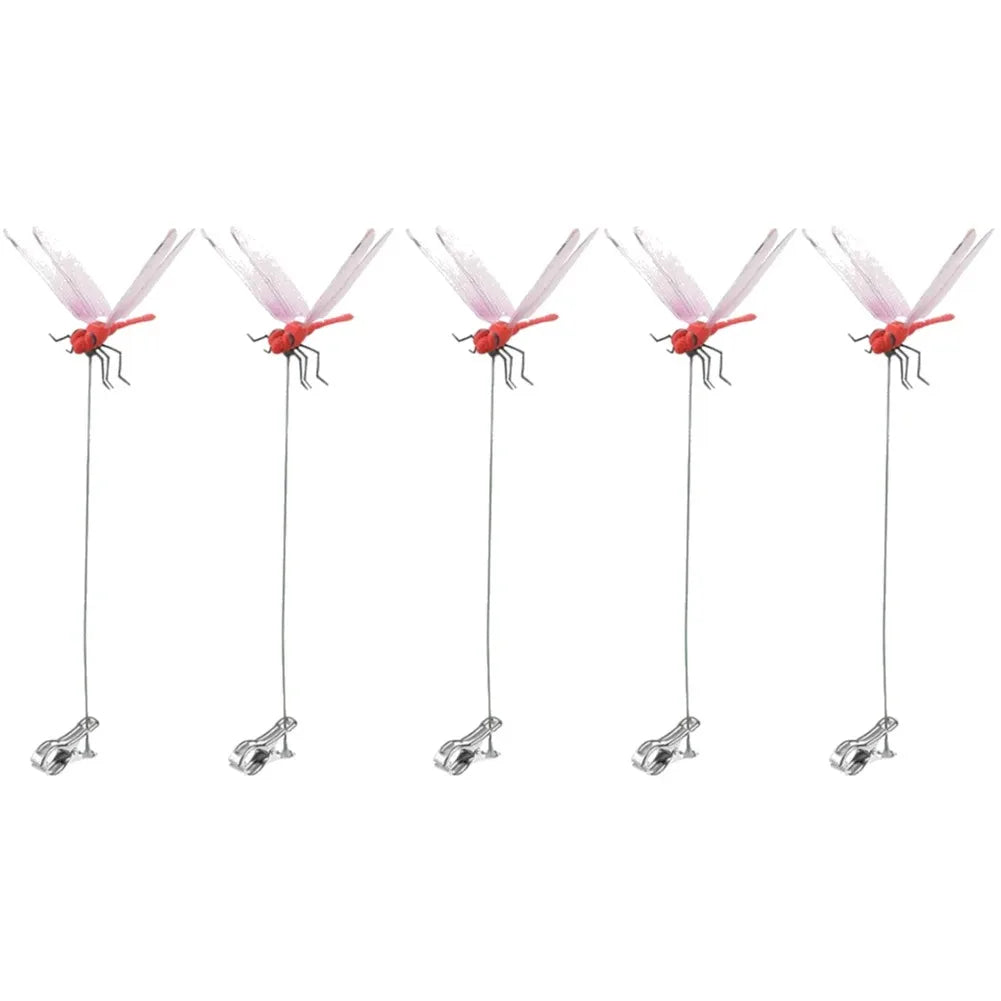 20-3pcs Simulation Dragonfly Clip Bug Deterrent Realistic Dragonfly Hat Clip Bug Repellent Dragonfly Home Garden Decor