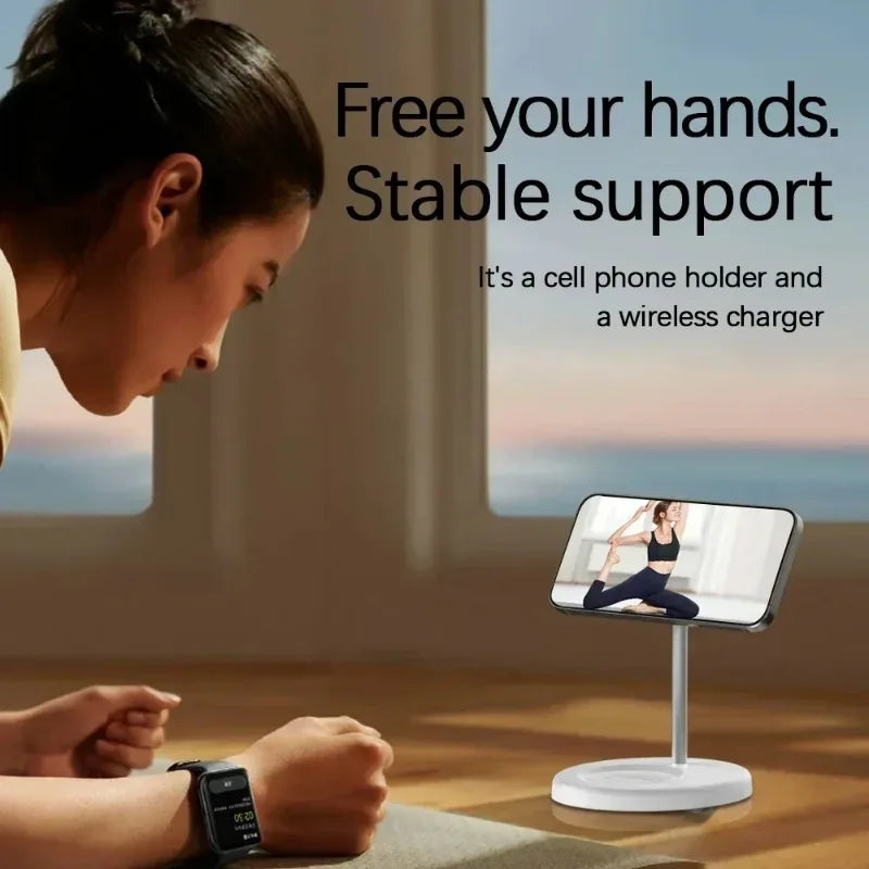 2-in-1 Magnetic Wireless Charger Stand