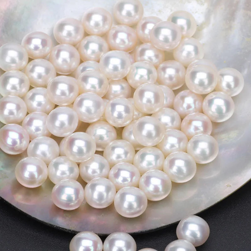 Natural Round Freshwater Pearls White AAA Grade 5mm-5.5mm