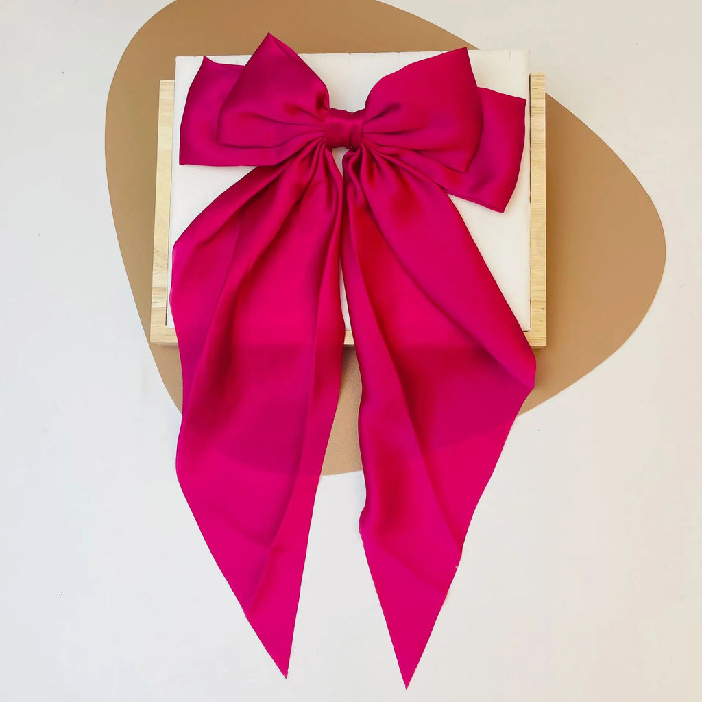 30 Solid Elegant Satin Bow Hairpin Women Girls Spring Hair Clips Headwear Ponytail Hairclips Barrettes Girls Hair Accessories