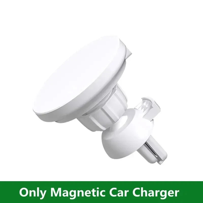 Magnetic Car Wireless Charger + Ring For iPhone 12 13 14 15 16 17 pro max mini Air Vent Car Phone Holder Stand Fast Car Charging