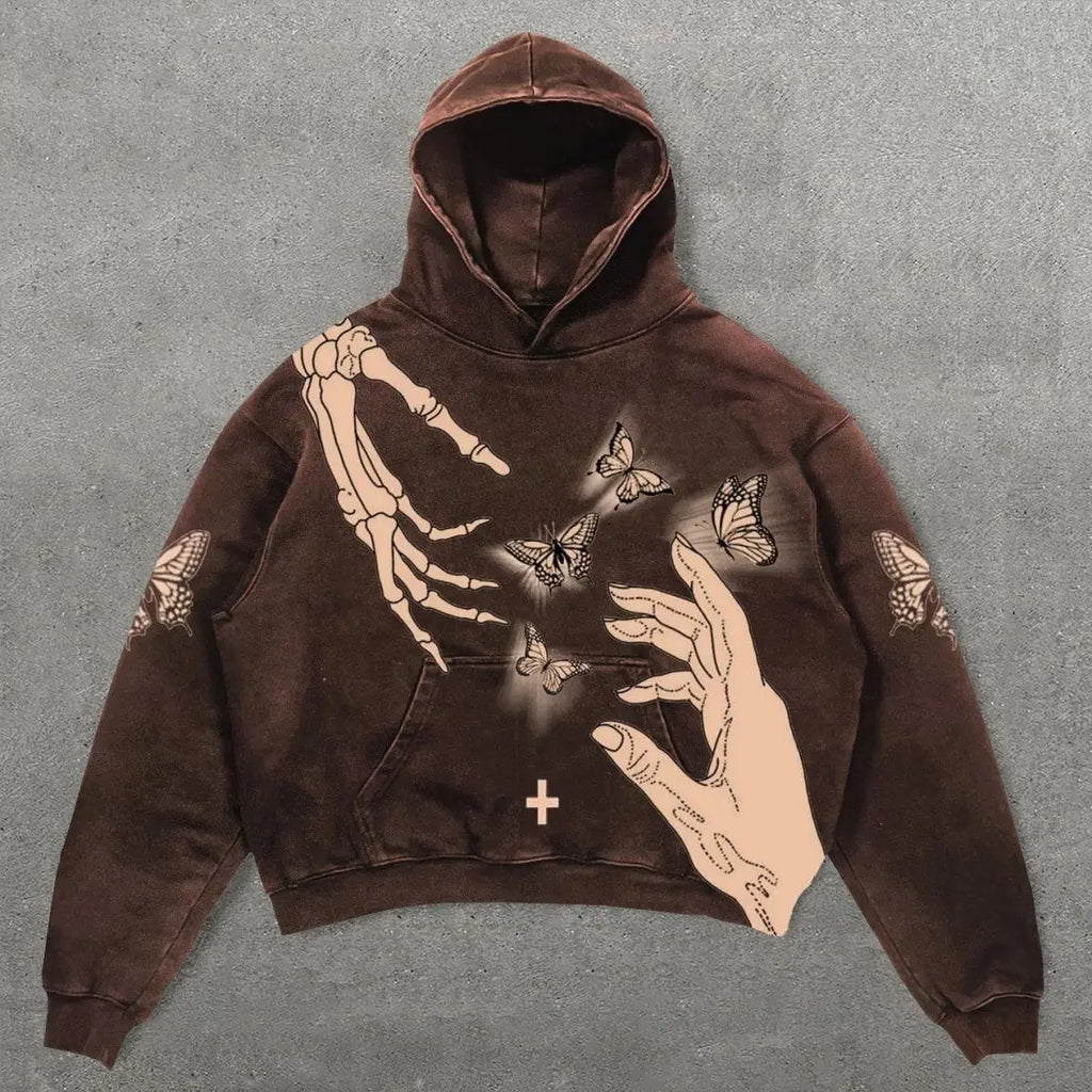 Plus Size Graphic Regular Male Hoodie Overfit Y2k Clothes High Quality Korean Style Pastel Color Cotton Men's Hooded Sweatshirt