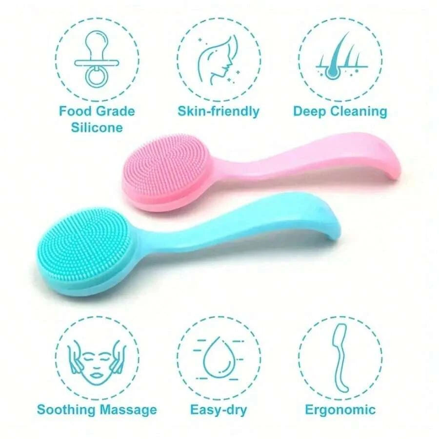 1/3/6Pcs Silicone Facial Cleansing Brushes Set - Gentle Exfoliating