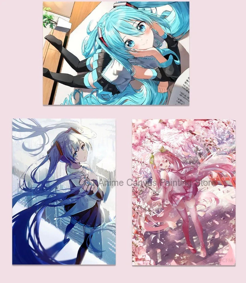 Hatsune Miku Anime Poster MIKU Magazine Bedroom Dormitory Studio Decorative Painting Photography Wallpaper DIY Gift