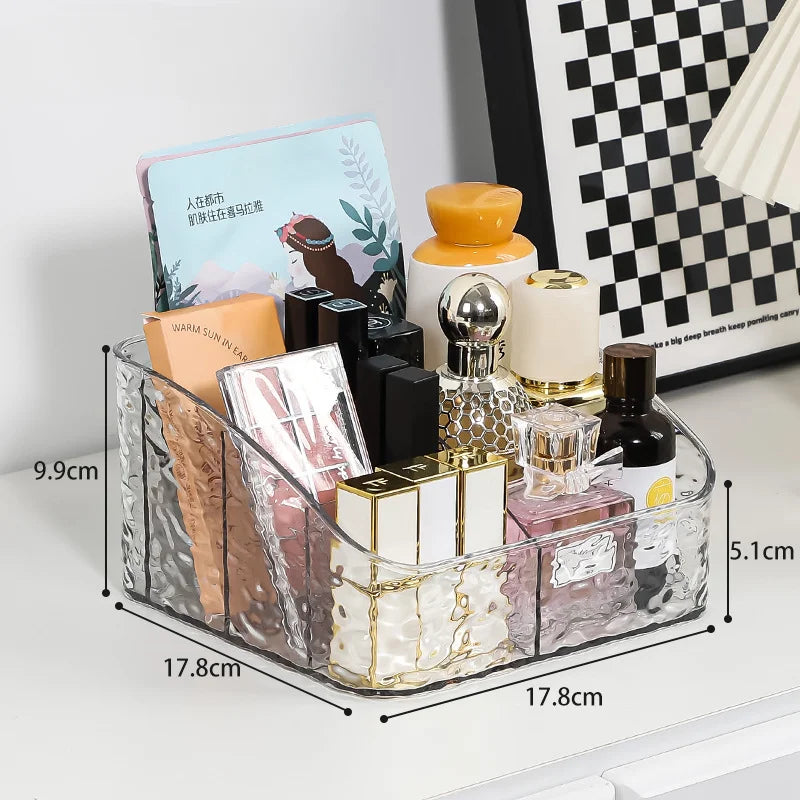 3/4/5 Grids Makeup Storage Box Bedroom Bathroom Lipstick Wash Cosmetic Dresser Organizer Multifunctional Skin Care Organizer