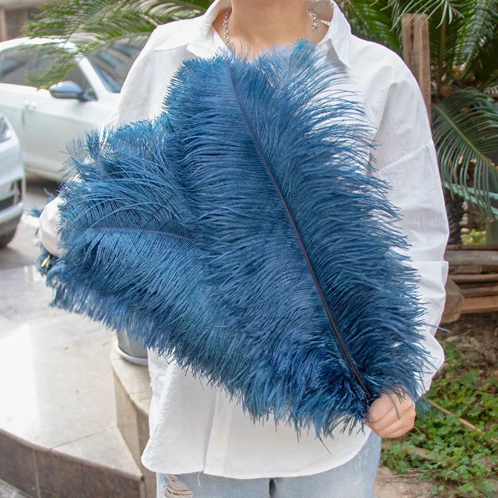 Wholesale 10PCS Natural Ostrich Feathers 15-55cm for Crafts Wedding Party Home Decor Ostrich Plumes Table Centerpiece Feather