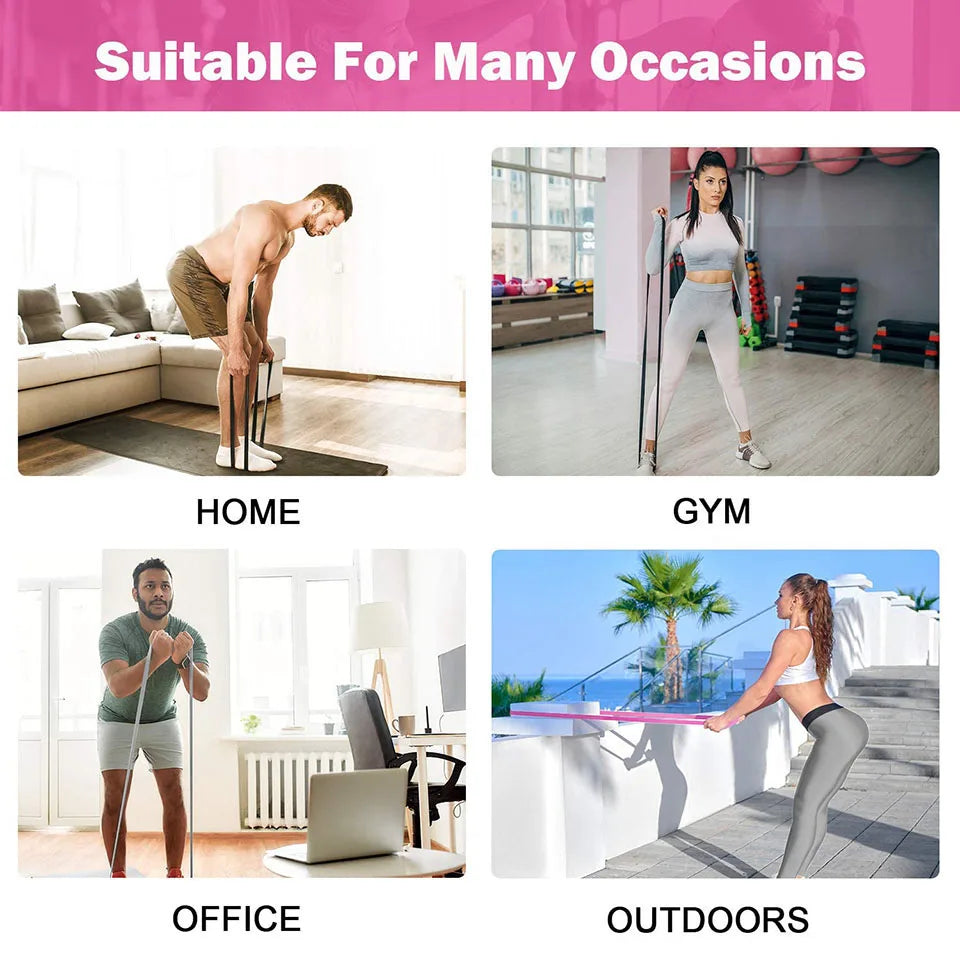 AOLIKES 3PCS Long Resistance Bands Set Yoga Pull Up