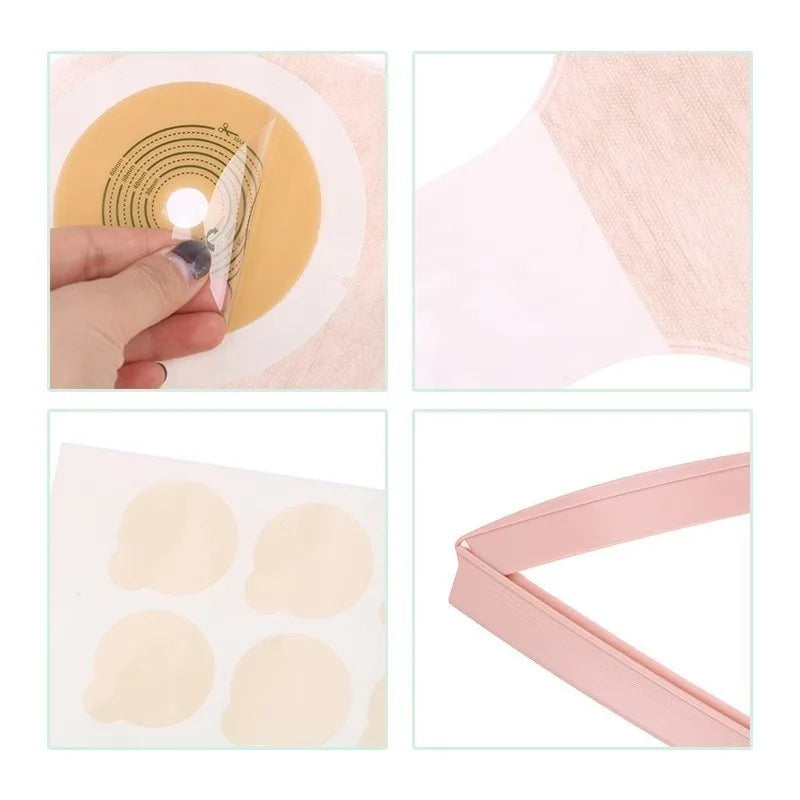 10pcs Disposable Colostomy Bag with Clip Set Stoma Drainage Bag