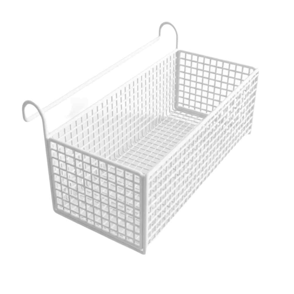 Home Storage Hollow Hanging Storage Rack Iron Holder Bedside Hanging Basket No Drill Large Capacity Space-Saving Shelf Bathroom