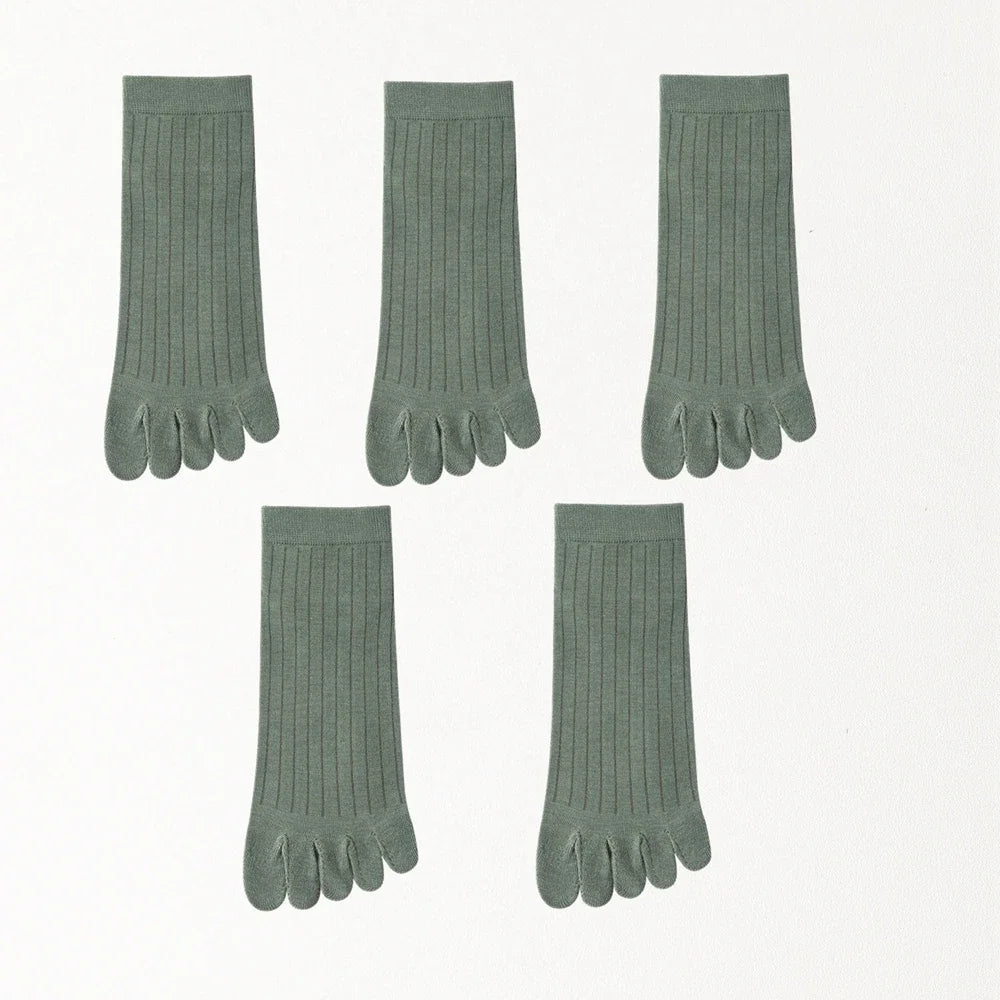 Wiggle Socks 5 Pairs Summer Five Finger Socks For Men Thin Cotton Toe