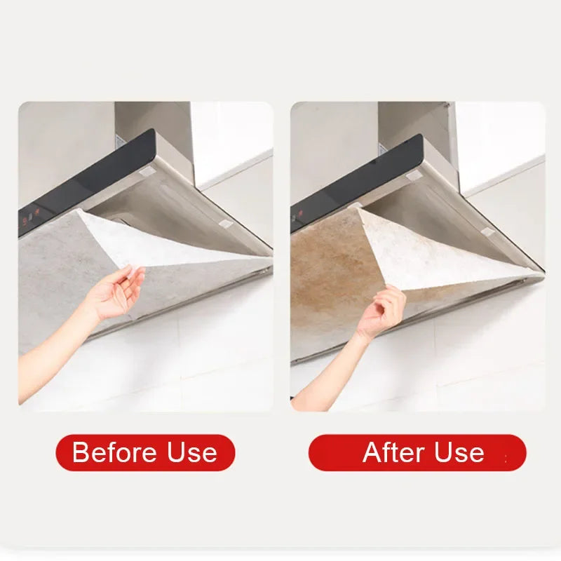 5/10M Disposable Hood Oil Filter Paper Non-woven Cooker Hood Extractor Fan Filter Kitchen Hood Grease Anti Oil Cotton