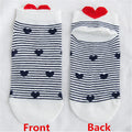 Fashion Women Kawaii 3D Heart Ear Socks Cute Simple Fresh Female Sokken With Stripes Dots Stars Big Eyes 3D Love Heart Heel