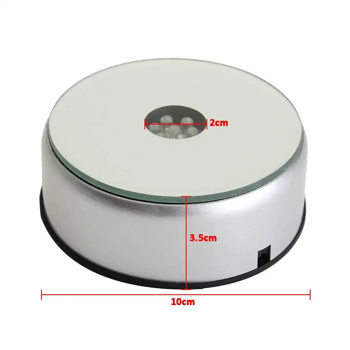 7 LED Light Colorful Luminous Base  Electric Light Rotating Base Display Stand Crystal Light Base Ornament with Adapter