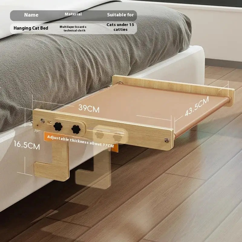 〔HM4〕Wood Cat Bed Space Capsule Cat House Cat Hammock Cat Window Bed Space Capsule Non Perforated Suspension Hammock Bed