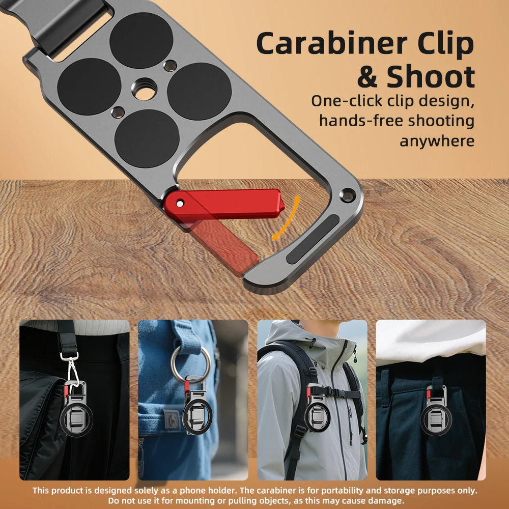 Flymile Magnetic Phone Holder Carabiner Mount for Iphone 18