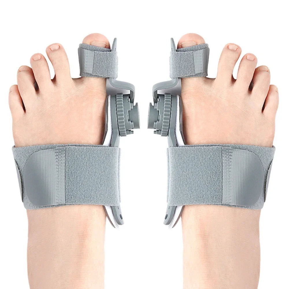 Bunion Corrector for Women & Men - Adjustable Knob Brace with Toe Separator & Anti-Slip Heel Strap, Big Toe Pain Relief (1PC)