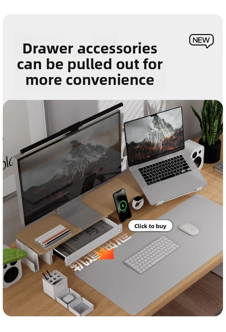 Modern Solid Wood Monitor Stand Riser Modular Computer Desk Organizer Ergonomic Computer Tables Z3 Pro Home Office System