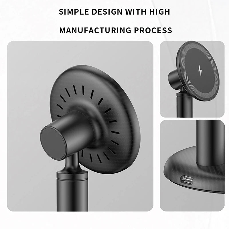 2025 15W Wireless Charger Stand For Magsafe iPhone 17 16 15 14 13 12 Pro Max Qi2 Fast Charging Station for Office Home Travel
