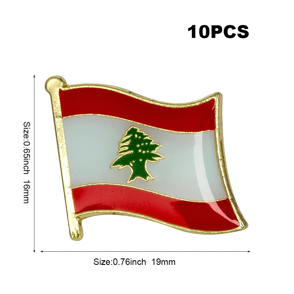 10pcs a lot   Flag Laple Pin Badge Brooch Cambodia Canada Czech Rep. Zimbabwe Kuwait Croatia Kenya Kazakhstan Haiti