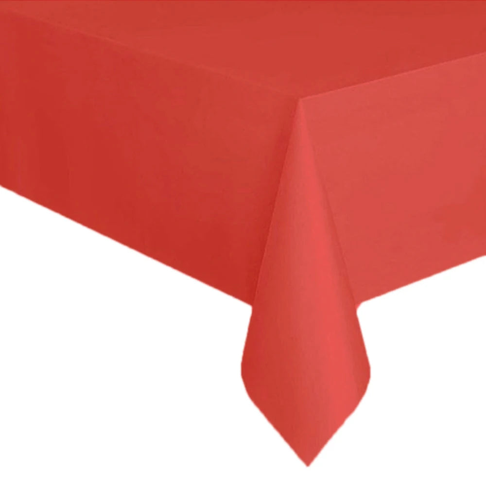 Disposable Tablecloth Pink Blue White Plastic Tablecloths for Birthday Party Christmas Table Cover Rectangular Table Tablecloths