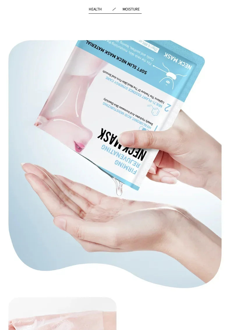 SADOER Hyaluronic Acid Neck Mask Collagen Firming Neck Masks Nourishing Brightening Beauty Moisturizing Necks Skin Care