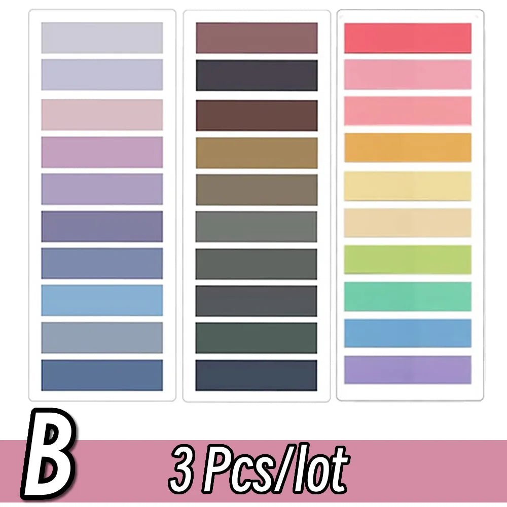 2400S Transparent Colorful Index Creative Memo Pads Office School