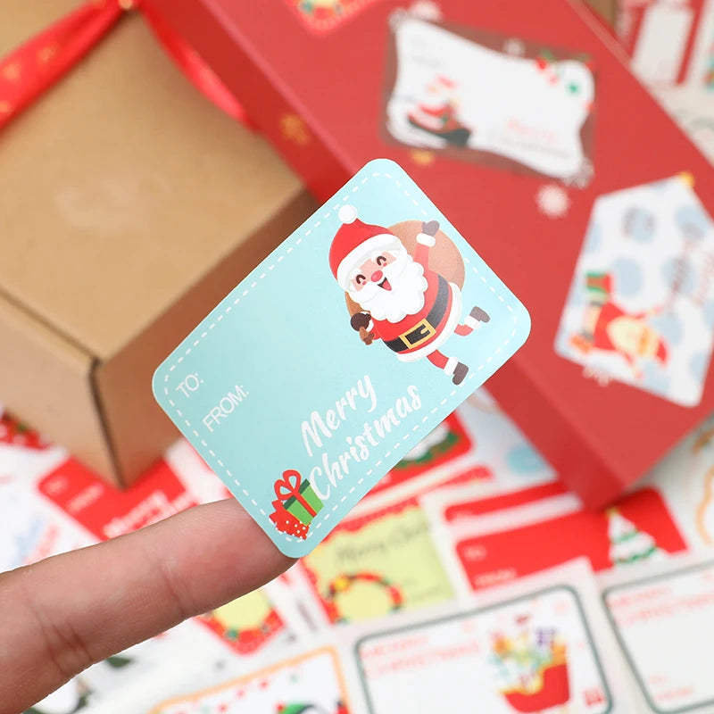 90pcs/10sheets Christmas Stickers,Writeable "To/From" Labels For Christmas Gifts,Envelope Sealing, Party Favors Decor,Diy Crafts