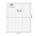 A5 3/7 Ring Photocards Binder Sleeve 1/2/4/6 Pockets Clear Acid Free 6x4 Photo Album Refill Pages Trading Card Postcard Sleeve
