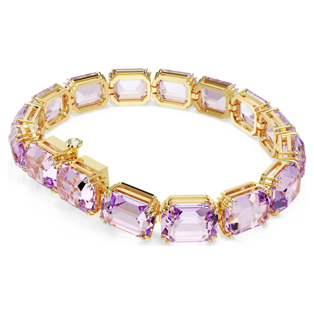 Purple Crystal Series Earrings Spiral C-Ring Necklace Ring