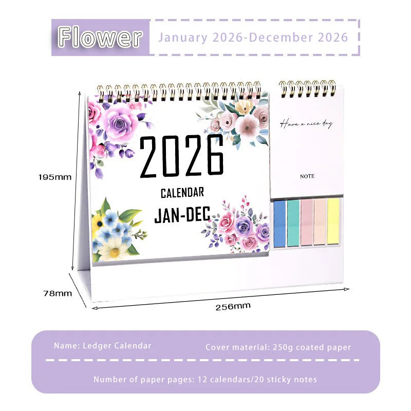 2026 Calendar Planner Multifunctional Health Tracker Daily Schedule Motivational All-Purpose Office Home Student Desk Organizer