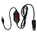 10W Adjustable Aquarium Heater Rod 18-34°C Mini USB Submersible Thermostat Heater with Digital Display for 1 to 5L Fish Tanks