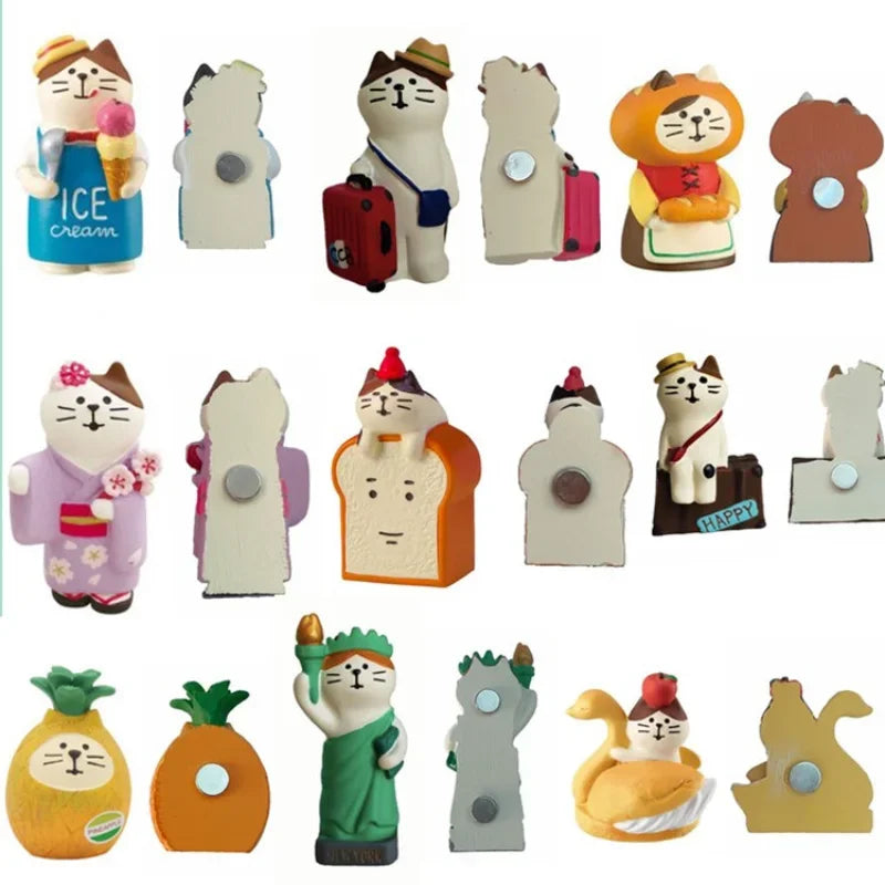 Resin Cute Cartoon Cat Fridge Magnetic Sticker Kawaii Zakka 3D Refrigerator Magnet Cute Magnets Home Decor New مغناطيس ثلاجة