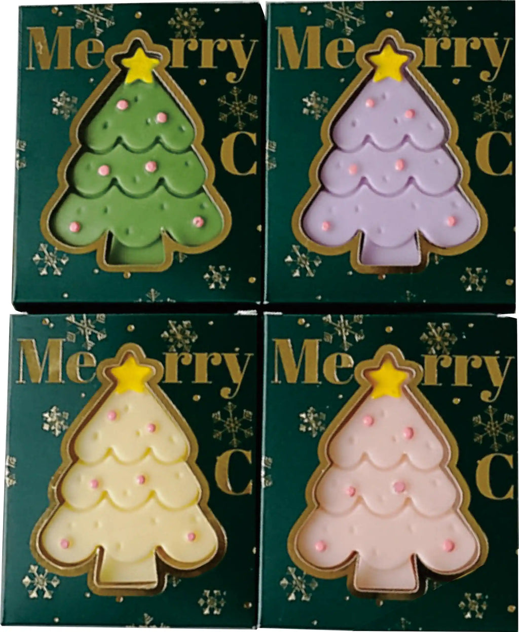 Christmas Scented Candle with Box Mini Christmas Tree Shape Fragrance Candle Home Decor Candle Gift for Friends Women Souvenir