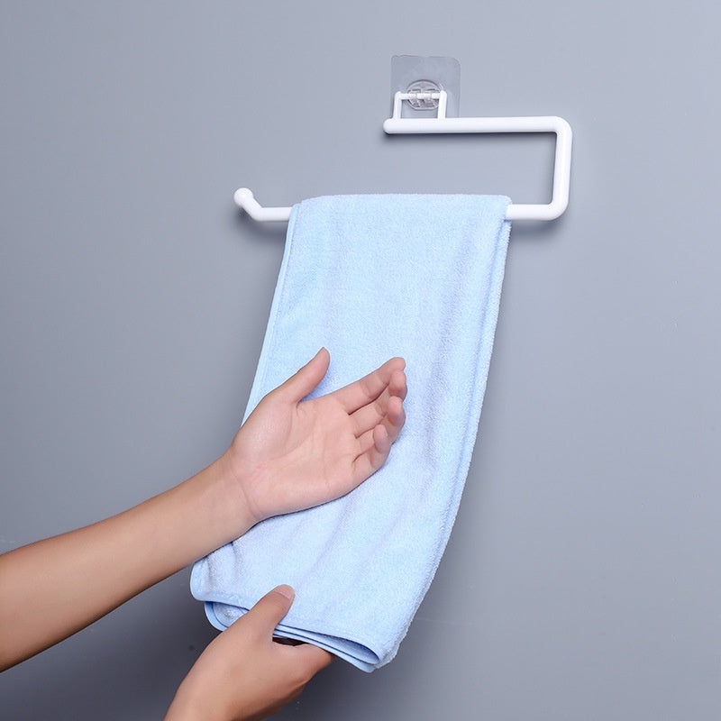 Kitchen Paper Roll Holder Cabinet Rag Hanging Holder Towel Hanger Toilet Paper Holders Rack Bar Shelf Tissue Holder