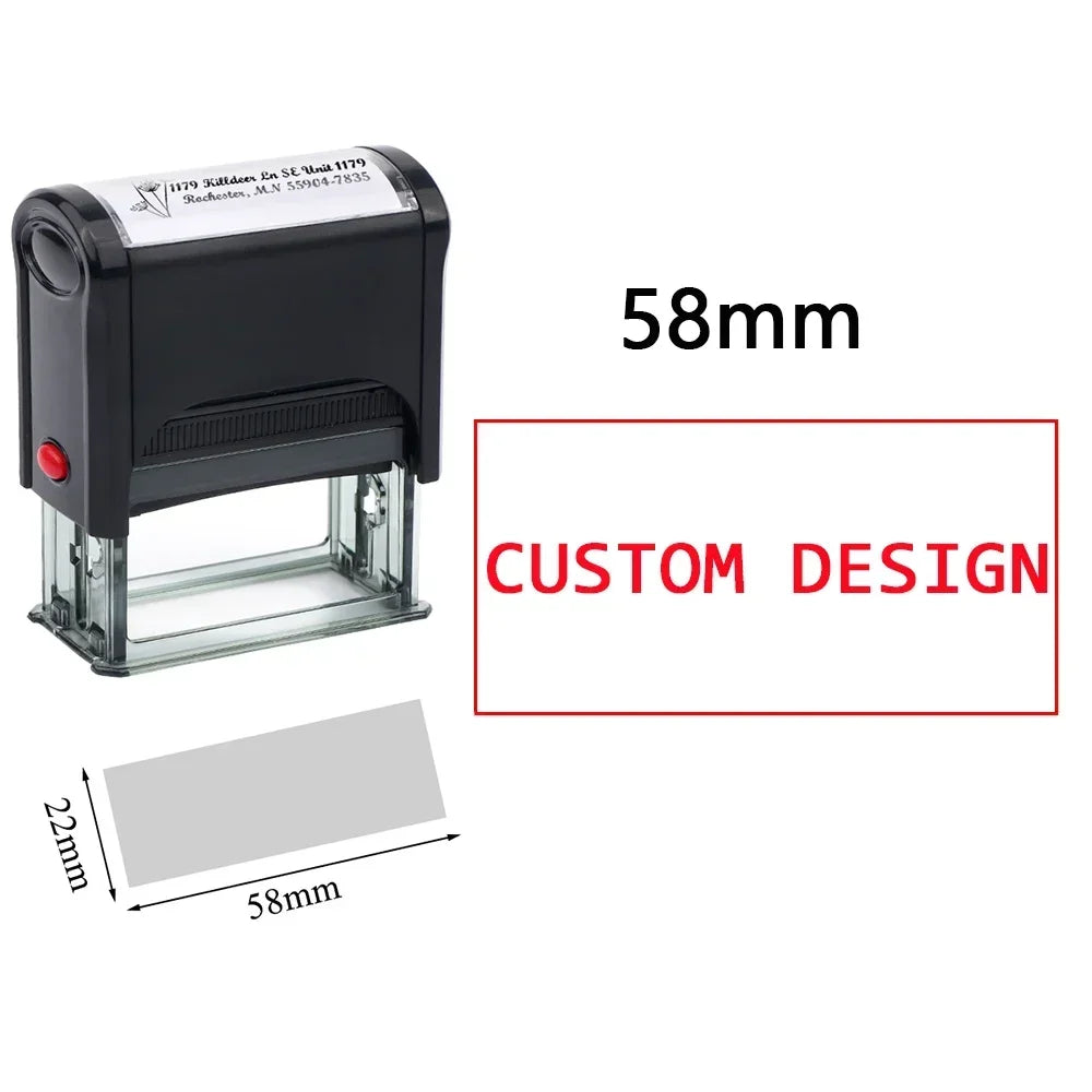 Custom Self-Inking Stamp Customized LOGO Self-Inking Business Address Wax Seal Name Letter Handicrafts Personalize Rubber Stamps