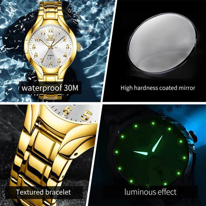 OLEVS 3650 Men Ladies Watch Original Luxury Quartz Watch