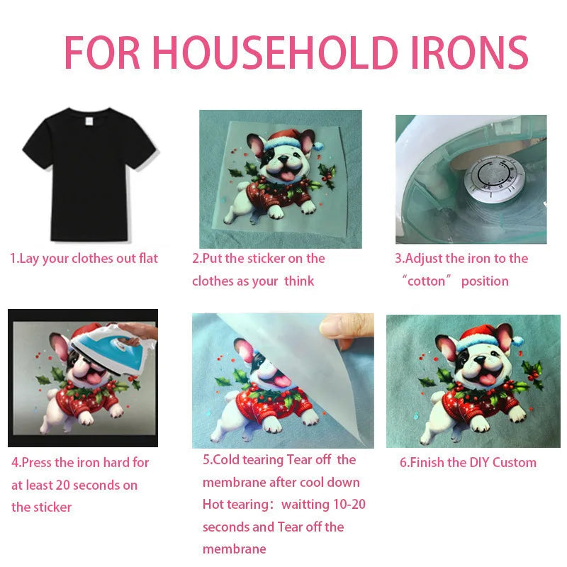 Interesting watercolor wine Glass flower Heat Transfer On Children's clothing dtf transfers ready to press iron on heat transfer