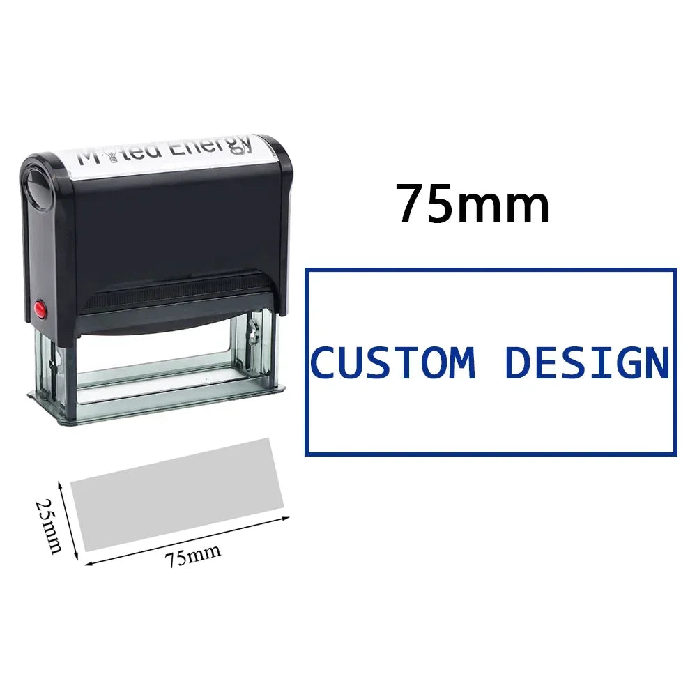 Custom Self-Inking Stamp Customized LOGO Self-Inking Business Address Wax Seal Name Letter Handicrafts Personalize Rubber Stamps