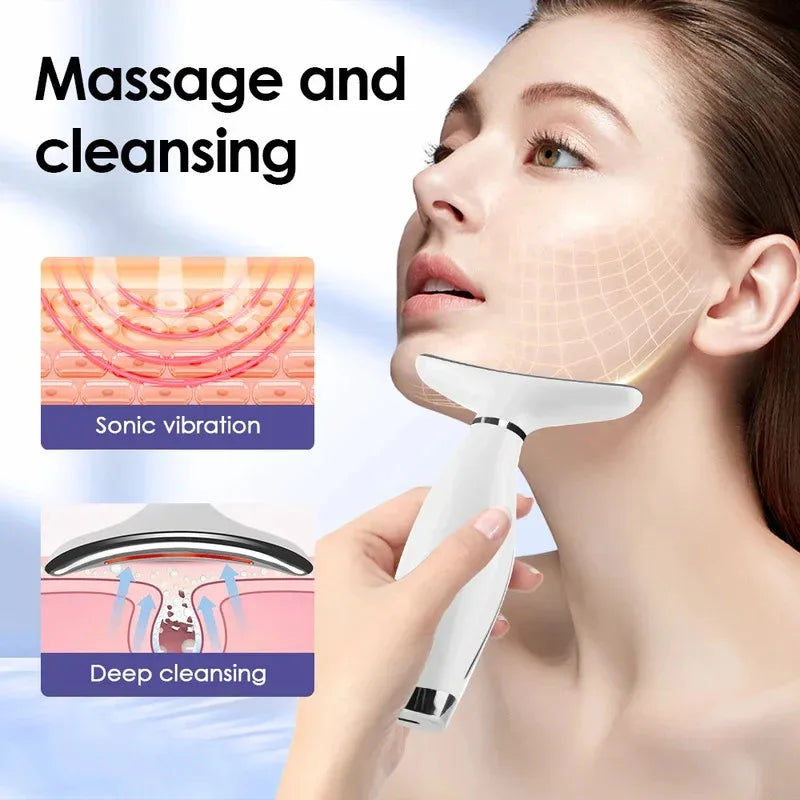 Home Use LED Face Neck Massager 7 Colors Light Therapy 7 Modes 3