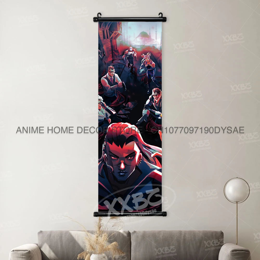 Valorant Posters Harbor Decorative Painting Astra Scrolls Picture Omen Home Decor Brimstone Home Decor Viper Wall Art Jett Mural