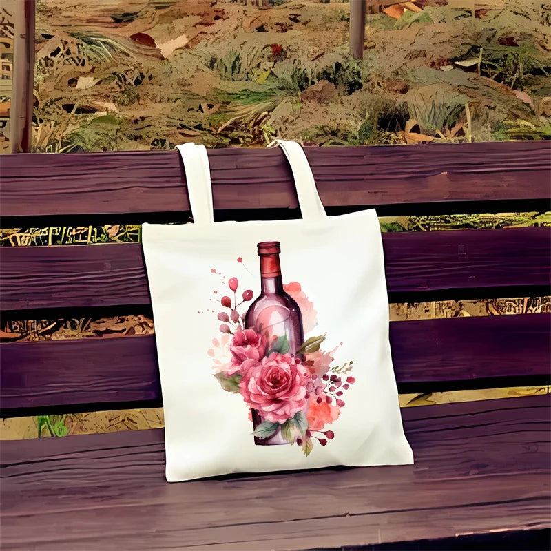 Interesting watercolor wine Glass flower Heat Transfer On Children's clothing dtf transfers ready to press iron on heat transfer