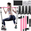 Resistance Bands Set with Fitness Bar Workout Gym Pull Rope Yoga