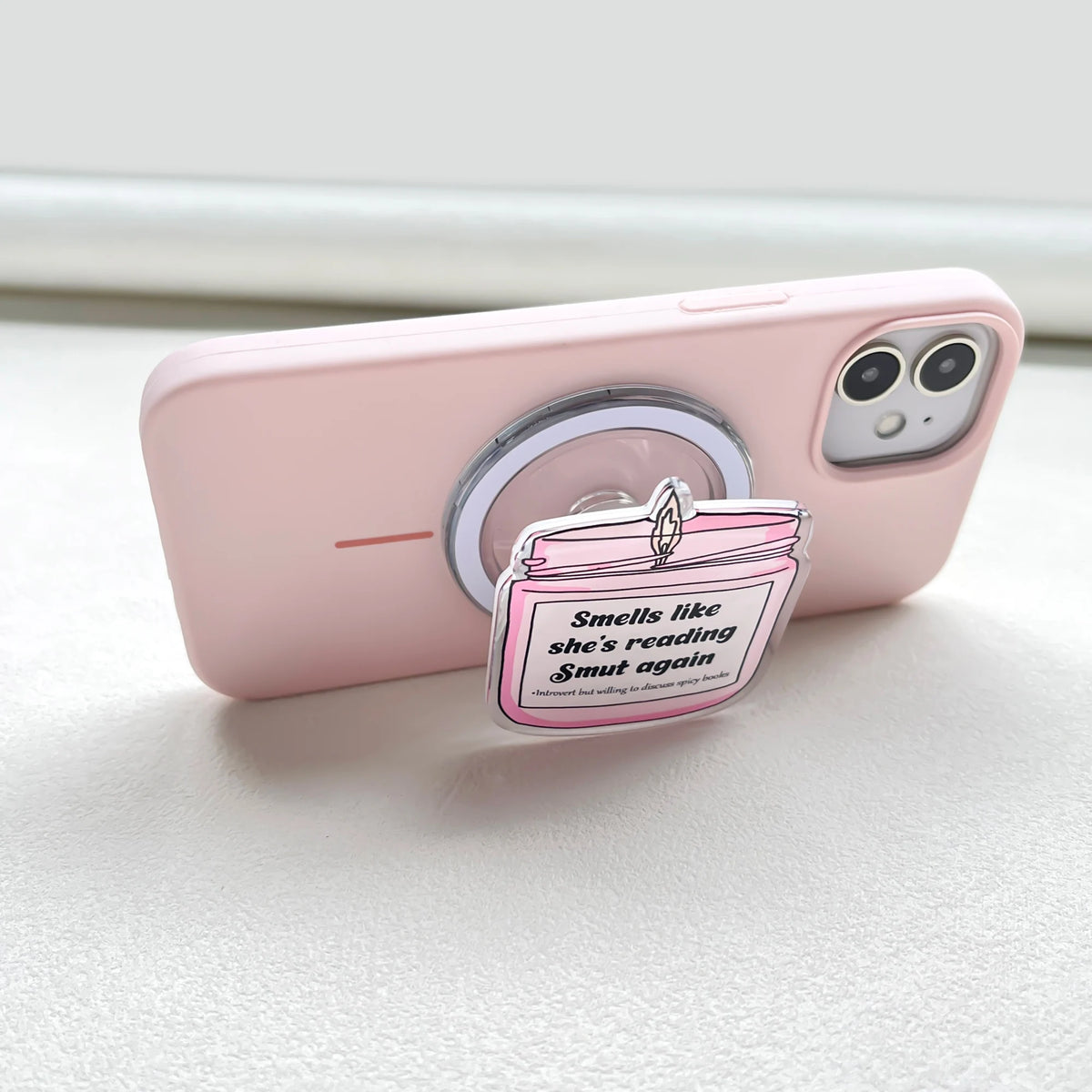 Kindle Bookish Magsafe Phone Grip Magnetic Kindle Holder Pink