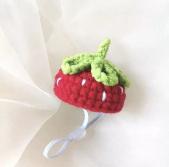 Cute Handmade Knitted Hat Hamster Decoration Chipmunk Guinea Pig Hamster Accessories Hamster Toy Supplies Small Pet Hat