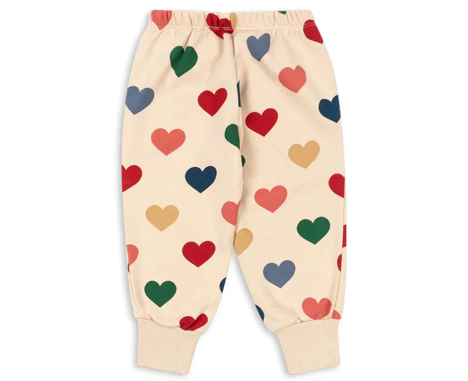 Spring KS Baby Girl Outfit Set Heart Sweatshirt Dress Kids Cotton Clothes Girls Sweatpants Pants Suits Children's Homewear 1-9Y